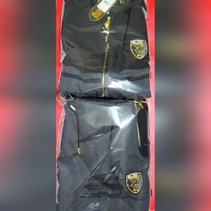 BornFly Jogger Suit Black/Grey/Gold Sz 4XL Men NWT